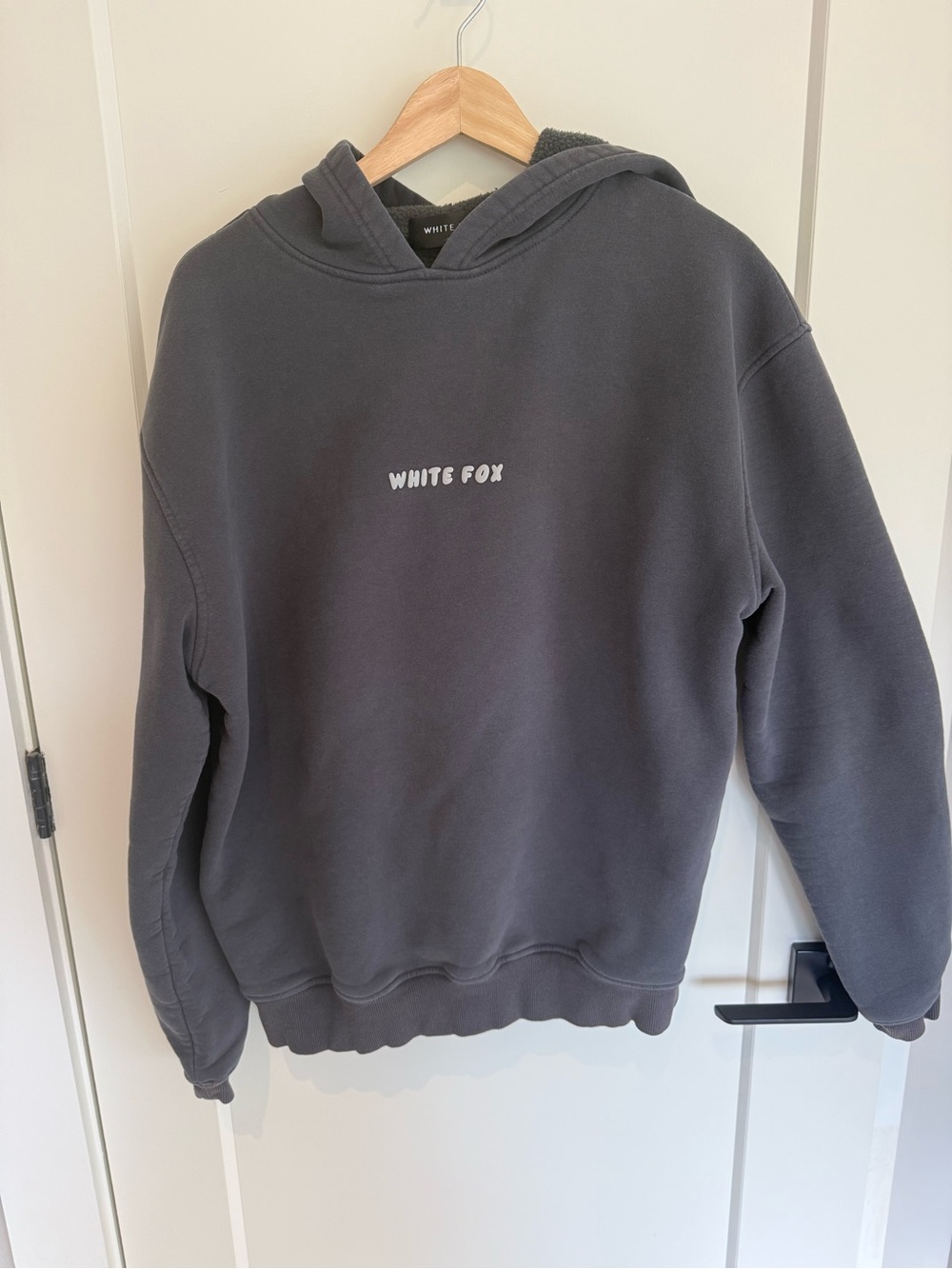 White Fox Boutique Charcoal Gray Hoodie Sweater